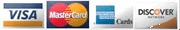 Visa, MC, Discover, Amex