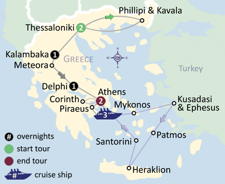 Greece Land Map